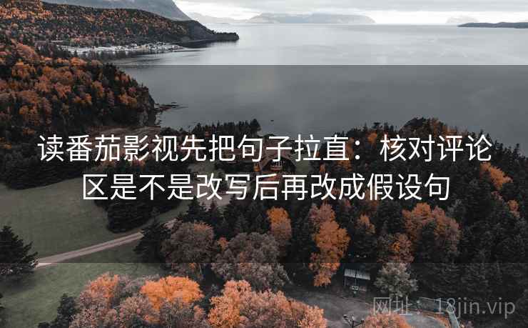 读番茄影视先把句子拉直：核对评论区是不是改写后再改成假设句